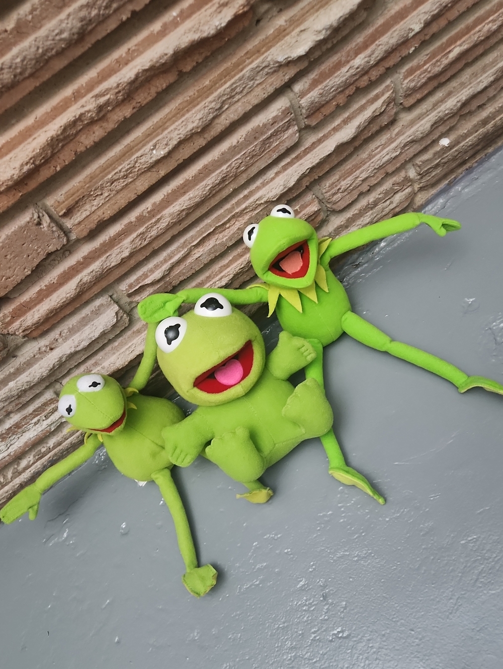 Vintage Muppet Babies Three Kermit The Frog Plush Toys 1987 Baby Kermit Kids Toy